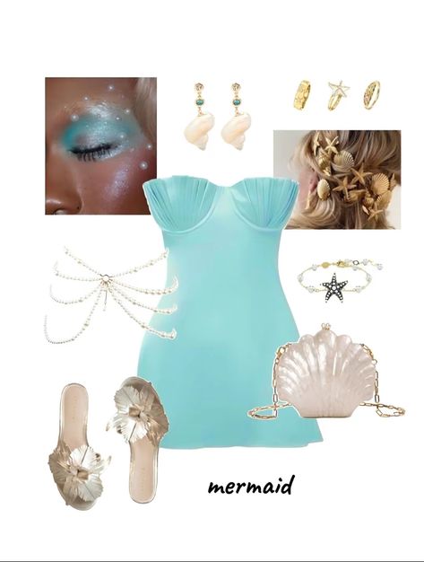 Aquamarine Halloween Costume, Mermaid Halloween Outfit, Mermaid Party Costume, Mermaid Costume Diy, Mermaid Halloween Costumes, Ariel Costumes, Mermaid Halloween, Pretty Halloween Costumes, Holloween Costume