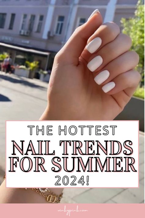 This post is all about the hottest 2024 Summer Nail Trends! From nail shapes to nail designs there is a ton of nail inspo here for your next summer manicure. Short Nail Designs Summer Latest Trends, French Manicure Long Nails, Nail Colors For Pale Skin, Matt Nails, Dip Nail Colors, Neutral Nail Color, Popular Nail Colors, Nail Polish Colors Summer, New Nail Trends