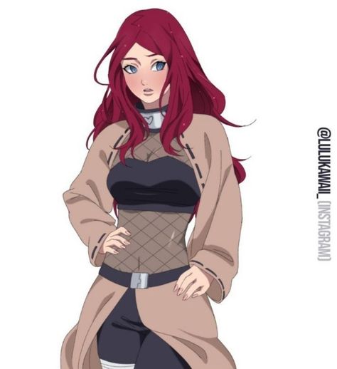 Red Hair Naruto Oc, Uzumaki Oc Girl, Red Hair Naruto, Naruto Clans, Anime Lineart, Naruto Oc Characters, Anime Ninja, Kushina Uzumaki, Naruko Uzumaki