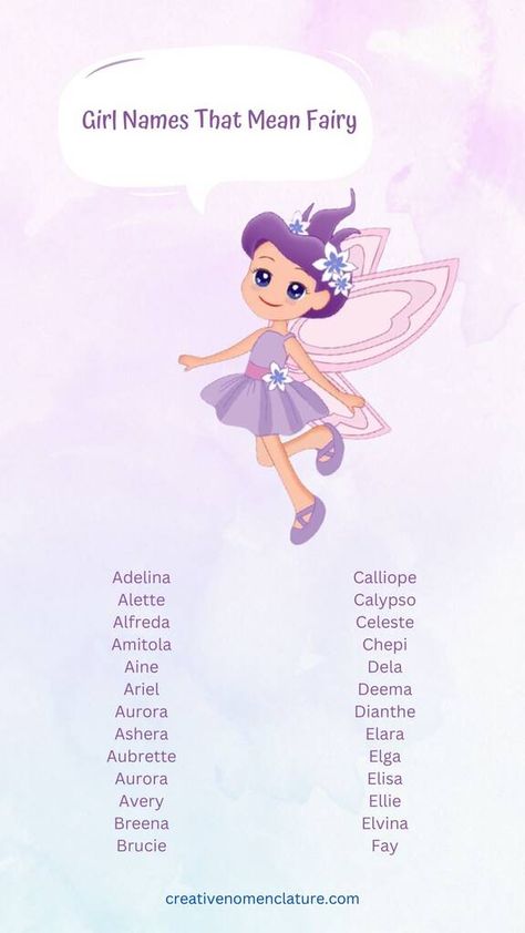 104 Enchanting Baby Girl Names That Mean Fairy Fairy Names Ideas Girl, Fairy Names Ideas, Fairy Meaning, Irish Girl Names, Sea Maiden, Fairy Names, Fairy Shoes, Beautiful Names, Love Wallpaper Backgrounds