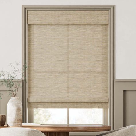 N/A Elevated Coastal Woven Wood Shades - Beige, Select Blinds Woven Wood Shades Kitchen, Cordless Woven Wood Shades, Bamboo Window Shades, Farmhouse Blinds, Kitchen Window Coverings, Blinds And Shades, Select Blinds, Woven Wood Shades, House Blinds