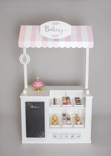 Bakery Play Stand, Bakery Stand, Bakery Theme, Mini Bakery, Ice Cream Stand, Delectable Desserts, Play Shop, Toy Rooms, Play Kitchen