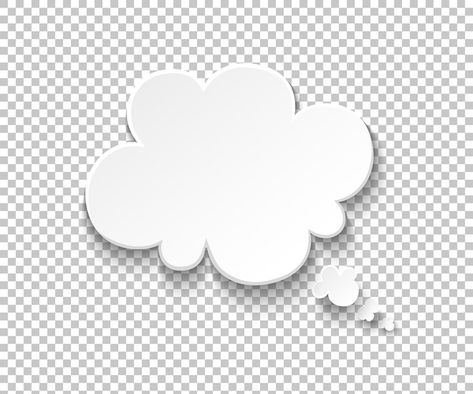 Thinking Cloud, Thought Cloud, Cloud Illustration, Text Bubble, Trippy Wallpaper, Speech Bubble, Illustration Vector, White Paper, Premium Vector