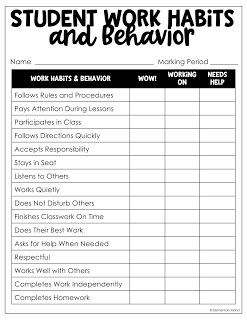 Behavior Self Assessment For Students, Student Self Evaluation Elementary, Self Assessment For Students First Grade, Student Assessment Ideas, Behavior Assessment Forms, Diagnostic Assessment Ideas, Student Accountability Elementary, Self Assessment For Students High School, Student Assessment Tracker