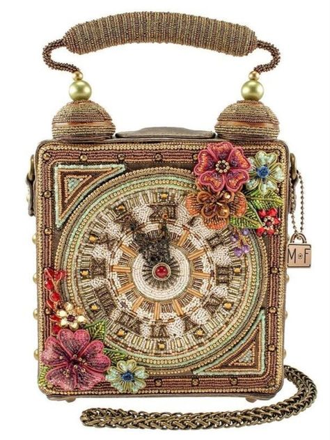 Mary Frances Time of Your Life Beaded Top Handle Clock Handbag Bag Multi New Mary Frances Purses, Nik Naks, Mary Frances Bags, Mary Frances Handbags, Novelty Handbags, Novelty Purses, Ladies Room, Flower Handbag, Mary Frances