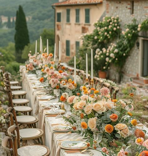 Wedding Bouquets Italy, Tuscan Vibe Wedding, Rustic European Wedding, Tuscan Italy Wedding, Simple Tuscan Wedding, Tuscan Spring Wedding, European Theme Wedding, Italian Wedding Arch, Italy Micro Wedding