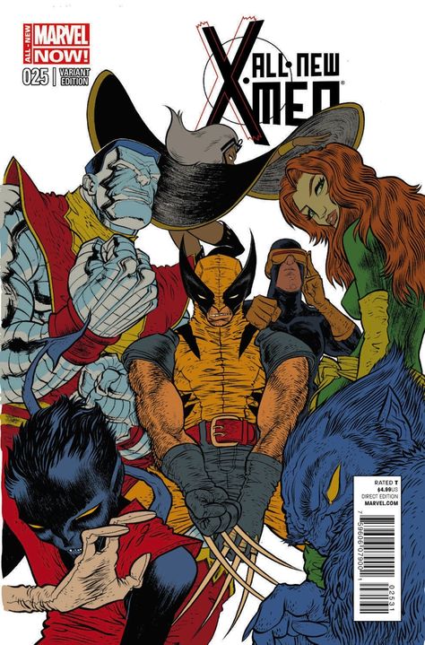 Variant cover for All-New X-Men #25 by Grampa Rafael Grampa, Arte Nerd, Uncanny X-men, Variant Covers, Marvel Comics Art, Comic Book Covers, Comic Book Artists, Superhero Art, Comic Illustration