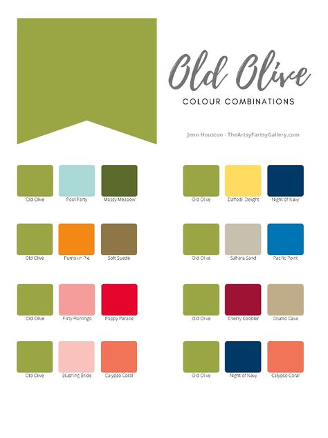 Colors That Go With Green Clothes, Green Color Combinations Clothes, Olive Green Color Combinations, Stampin Up Color Combinations, Olive Green Color Palette, Color Palette Logo, Green Color Combo, Palette Logo, Green Combination