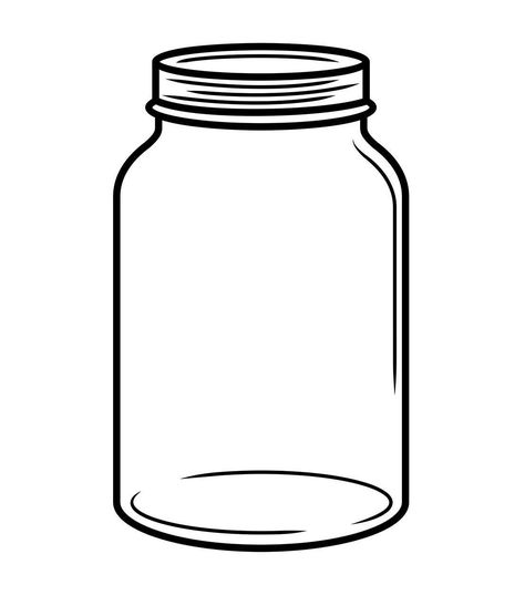 Mason Jar Outline Clip Art (57+) Jar Coloring Page, Mason Jar Printables, Mason Jar Clip Art, Jelly Bean Jar, Jar Image, Gratitude Jar, Colored Mason Jars, Mason Jar Crafts Diy, Kids Journal