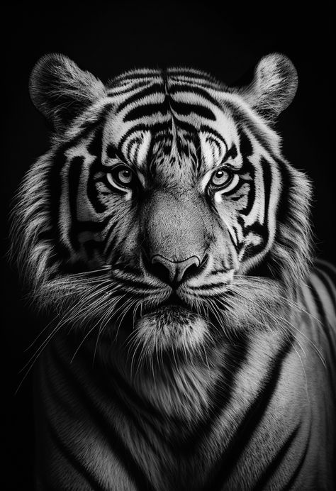 Tiger Portrait Drawing Pro, Tiger Sketch, Realistic Animal Drawings, Tiger Photography, Tiger Portrait, 심플한 그림, Animal Tattoo Ideas, Tiger Artwork, Tiger Tattoo Design