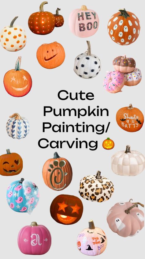 The perfect fall activity. #pumpkin #carving #painting #fall #autumn #perfectlypreppy #preppy Pumpkin Carving Painting, Pokemon Birthday Cake, Preppy Pumpkin, Creative Pumpkin Painting, Carving Painting, Cute Pumpkin Carving, Pumkin Carving, Fall Activity, Halloween Pumpkin Designs