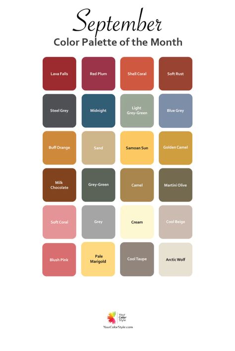 September Wedding Colors, March Colors, June Colors, August Colors, September Colors, Your Color Style, July Colors, Trending Colors, September Wedding