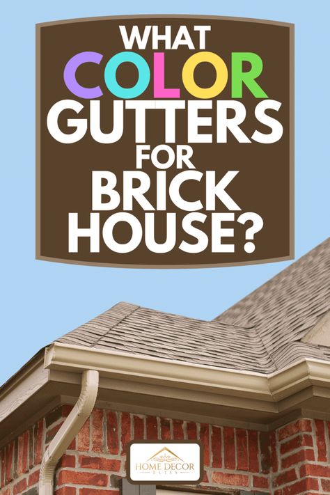 Brick House With Brown Trim, Trim For Brick House, Sandy Brick House Exterior, Ranch Brick House Exterior, Trim Color For Brick House, Brick Home Trim Color Ideas, Copper Gutters Red Brick House, Brick Faced House, Exterior Trim Colors For Red Brick House