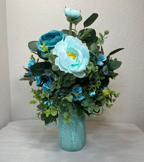 DIY silk flower arrangements