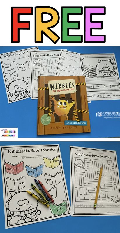 BOOK COMPANION FREEBIES USBORNE BOOKS - NIbbles the book monster activities - book companion - Usborne - free lessons - activities and printables - homeschool - homeschooling - reading - reading comprehension - read alouds - stories - math and literacy units - social studies and science units #kindergartenreading #kindergartenwriting Nibbles Book Monster Birthday Party, Nibbles The Book Monster Activities, Nibbles Book Monster, Story Books With Activities, Nibbles The Book Monster, Cafe Classroom, Monster Books, Book Monster, Book Themed Birthday Party