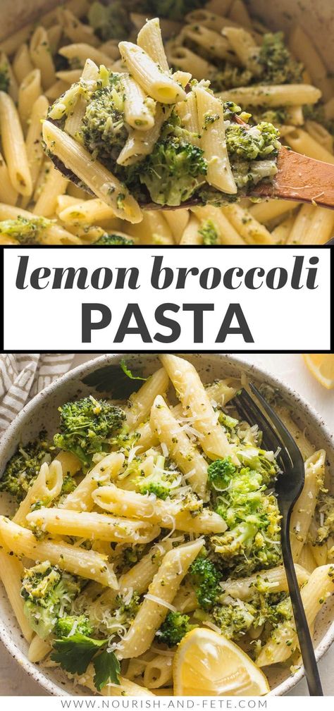 This quick yet hearty Lemon Broccoli Pasta is a true one-pot meal perfect for busy days. Tender broccoli, fresh garlic and lemon, and salty Parmesan combine to make this simple pasta shine. Lemon Broccoli Pasta, Lemon Broccoli, Rice Meals, Simple Pasta, Broccoli Pasta, Lemon Pasta, Pasta Dinner Recipes, Health Dinner, Broccoli Recipes