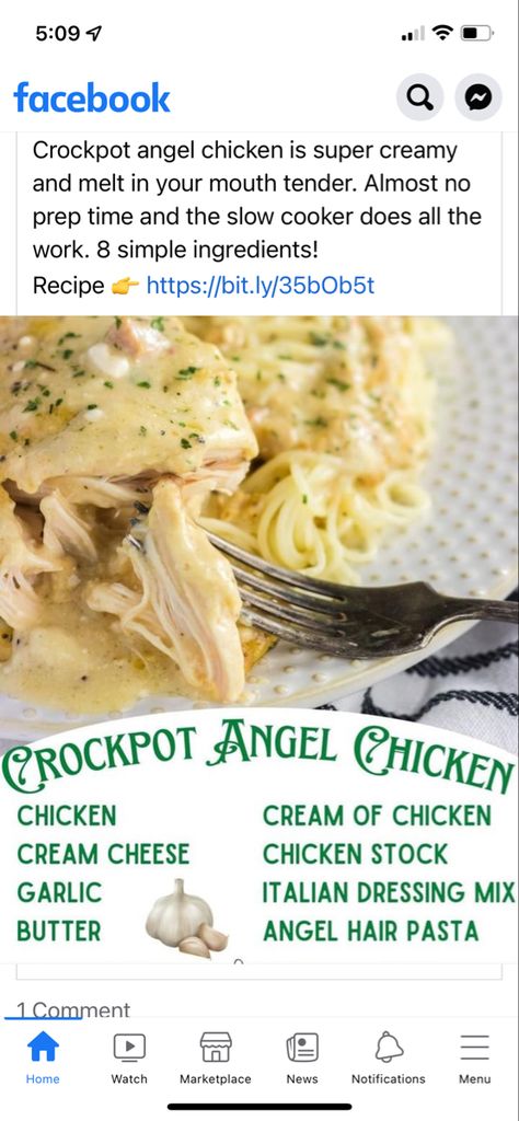 Angel Chicken Recipe, Slow Cooker Angel Chicken, Angel Chicken, Angel Hair Pasta, Crockpot Dishes, Angel Hair, Crockpot Recipes Slow Cooker, Chicken Dishes Recipes, Crock Pot Cooking