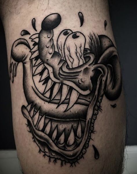 Rat Fink Tattoo Old School, Rat Fink Tattoo, Justin Tattoo, Tattoos 2023, Biker Tattoos, Thai Tattoo, Geniale Tattoos, Rat Fink, White Tattoo