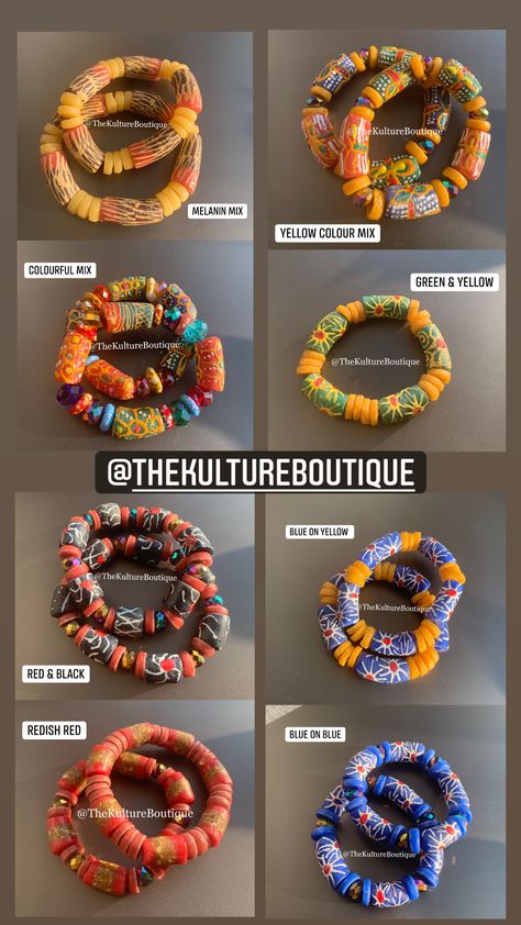 Ghana Culture, African Beaded Bracelets, Waist Beads African, Braided Bracelet Diy, Bridal Fascinator, Beads Bracelet Design, Big Girl Fashion, Chunky Jewelry, Bracelet Design