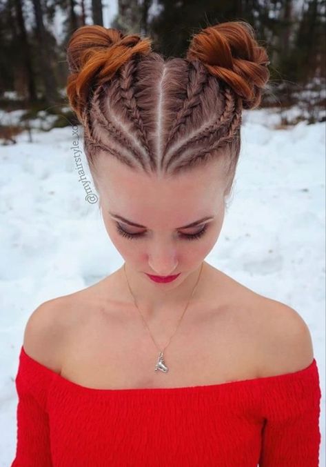 Viking Hair, Vlasové Trendy, Braided Hairstyle, Peinados Fáciles Para Cabello Corto, Cool Braids, Penteado Cabelo Curto, Braided Hair, Braids For Long Hair, Medium Length Hair