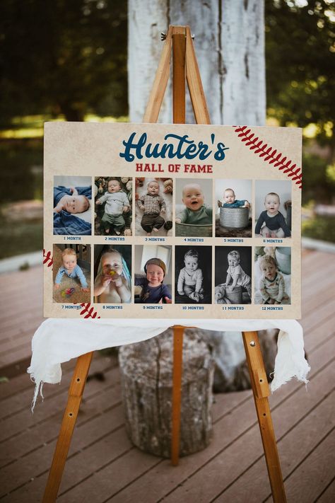 Baseball Monthly Photo Collage Poster Template My First - Etsy Baseball Theme Birthday Party, Photo Collage Poster, Baseball Theme Birthday, Baseball First Birthday, Baseball Theme Party, Boys First Birthday Party Ideas, One Year Birthday, Baseball Birthday Party, 1st Birthday Party Themes