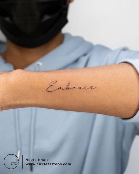 Embrace The Journey Tattoo, Embrace Change Tattoo, Acceptance Tattoo, Embrace Tattoo, Made In Heaven Tattoo, Strong Tattoos, Heaven Tattoos, Product Photoshoot, Circle Tattoo