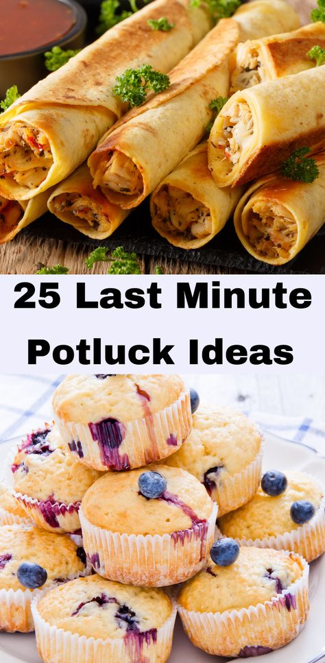 25 Last Minute Potluck Recipes. Potluck Dishes/Quick Potluck Ideas Quick Potluck Side Dishes, Party Dish To Pass Easy Recipes, Potluck Lunch Ideas Easy, Things To Make For A Potluck, Snack Ideas For Potluck, Morning Potluck Ideas, Hot Weather Potluck Dishes, Salty Potluck Food, Ideas For A Potluck