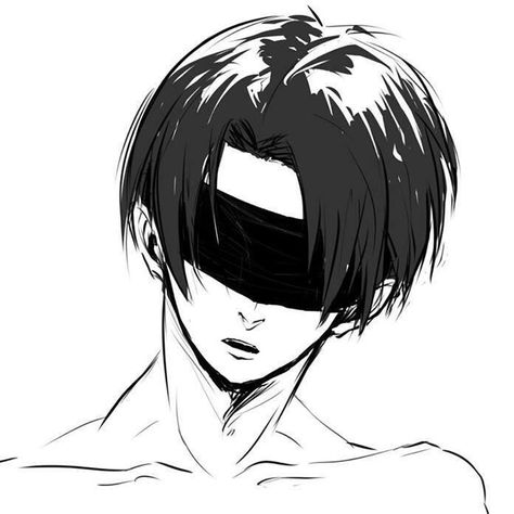 SnK - Levi (Rivaille) Blindfold Anime Guy, Anime Blindfold, Levi Ackerman Hot, Levi X Petra, Wise Monkeys, Anime Guy, Captain Levi, The Way He Looks, Cartoon Man