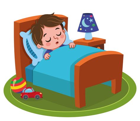 Premium Vector | Vector illustration of a sleeping boy Sleep Cartoon, Rutinitas Harian, Time Clipart, Bed Vector, Sleeping Drawing, مشروعات العلوم, Sleeping Boy, Sleep Early, Boy Illustration