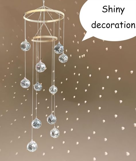 Amazon.com: Rodudu Disco Ball Mobile Spiral Spinner Ball 32 Inch Height with Bamboo Circle for Indoor Outdoor Yard Garden Patio Home Decoration and Party Weding Festival Birthday : Patio, Lawn & Garden Disco Ball Mobile, Festival Birthday, Disco Ball, Garden Patio, Lawn Garden, Patio Garden, Home Decoration, Lawn, Indoor Outdoor