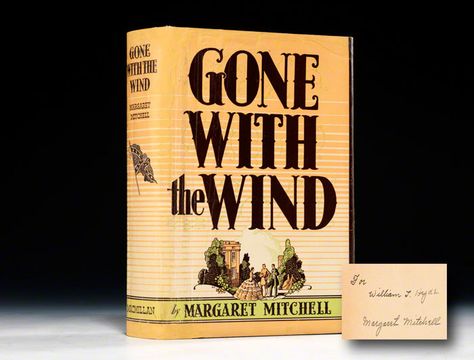 FIRST EDITION Gone With The Wind, with dust jacket Gone With The Wind Book, Margaret Mitchell, Great Books To Read, Up Book, Gone With The Wind, I Love Books, Rare Books, Book Authors, Love Reading