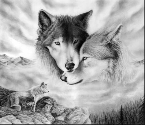 Alpha male and female Wolves Painting Acrylic, Female Wolf, Wolf Mates, Kneadable Eraser, Lone Wolf Quotes, Wolf Tattoos Men, Wolf Images, Wolf Artwork, Wolf Painting