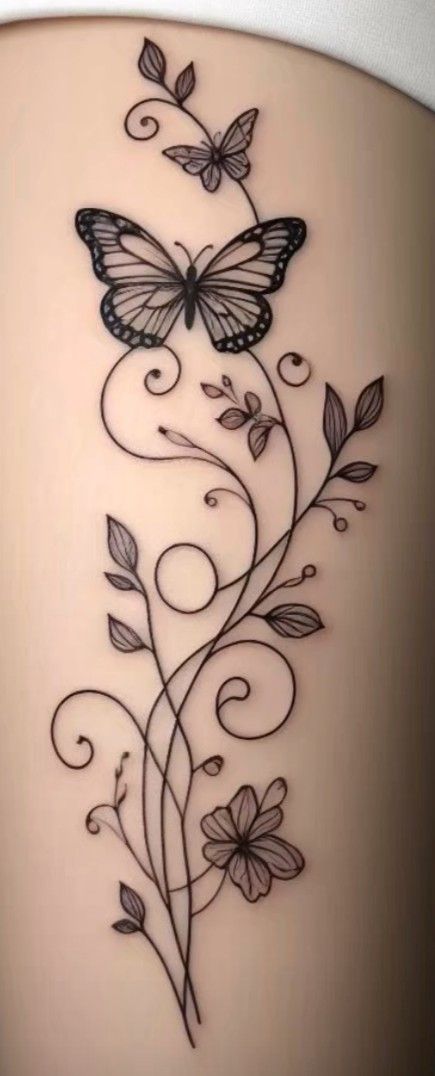 Dragonfly Leg Tattoos For Women, Tattoo Family Ideas For Women, Leg Drawings On Leg, Floral Side Tattoos Women, Tattoo On Ribs For Women, Easy Thigh Tattoos, Coverup Tattoo Designs For Women, Side Hip Tattoos Women, Upper Thigh Tattoos Women Unique