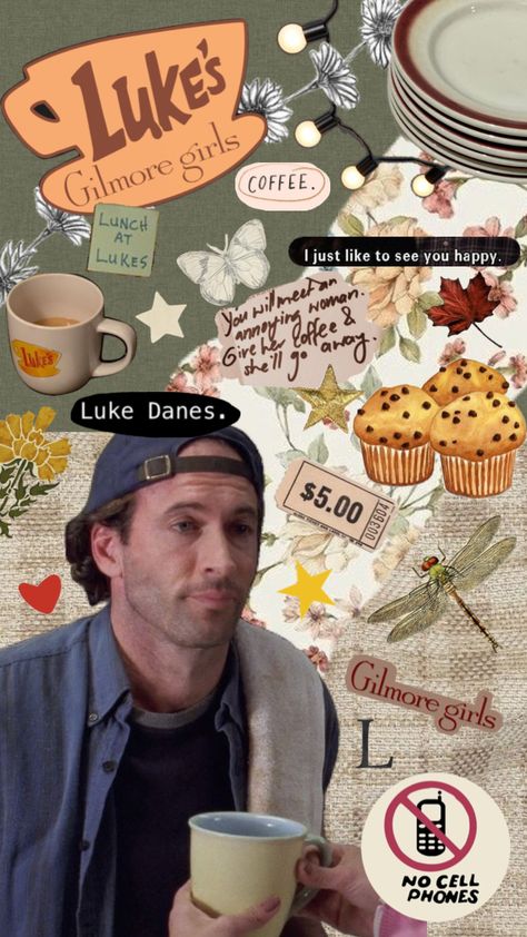 Luke #gilmoregirls#lorelei#rory#richard#emily#starshollow#yale#lukesdiner#diner#lukedanes#luke#coffee#aesthetic#loreleigilmore#rorygilmore#vintage#conneticut Lukes Diner Wallpaper, Luke’s Diner Aesthetic, Lukes Diner Aesthetic, Luke's Coffee, Diner Logo, Luke's Diner, Girls Vibes, Diner Aesthetic, Lukes Diner