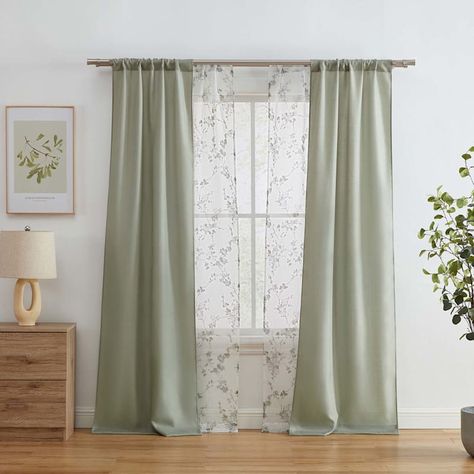 Olive green curtains