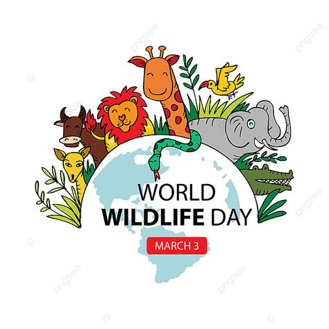 Lukisan Haiwan, Save Animals Poster, World Wildlife Day, Forest Conservation, Wildlife Day, Save Wildlife, Beach Sunset Wallpaper, Paint Vector, Forest And Wildlife