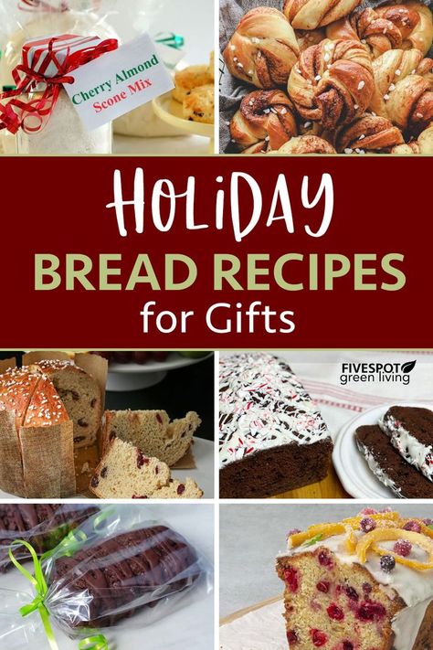 Holiday Bread Recipes for Gifts Best Holiday Bread Recipes, Easy Bread Recipes For Gifts, Christmas Loaf Bread Recipes, Homemade Bread For Christmas Gifts, Christmas Dessert Bread Recipes, Bake Sale Bread Ideas, Christmas Breads For Gifts Packaging, Bread Recipes For Christmas, Bread As Gifts