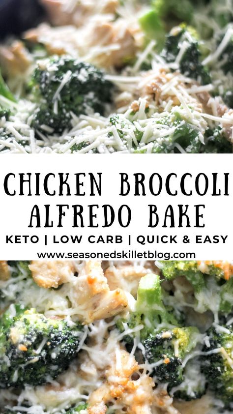 Keto Chicken Broccoli Alfredo, Chicken Broccoli Alfredo Bake, Broccoli Alfredo Bake, Keto Chicken Broccoli, Low Carb Keto Dinner, Keto Dinner Recipe, Alfredo Bake, Creamy Alfredo Sauce, Chicken Broccoli Alfredo