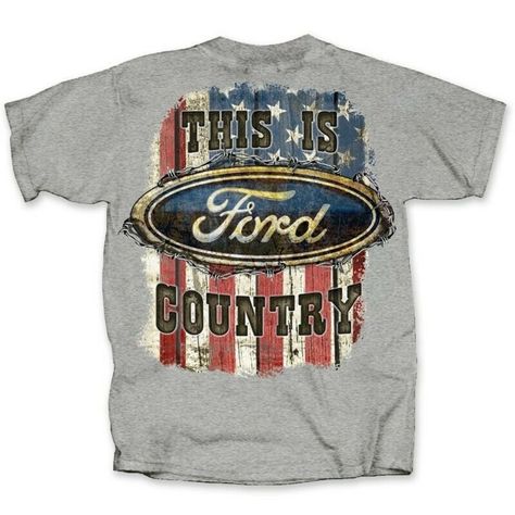 A True American Classic! Show Your Love For Ford With This Patriotic This Is Ford Country U.S. Flag Short Sleeve T-Shirt. This Shirt Also Features A Ford Logo On The Front Left Chest And Is Sure To Get Lots Of Compliments. 5.3 Ounce 100% Heavyweight Pre-Shrunk Cotton T-Shirt Printed On Both Back And Front Left Chest Officially Licensed By The Ford Motor Company Preshrunk To Minimize Shrinkage Taped Neck And Shoulders Double-Needle Sleeves, Collar, And Bottom Hems High-Quality Screen-Printed Artw Ford Shirt, Ford Logo, True American, American Flag Tshirt, Whiskey Glasses, Country Shirts, American Flag Shirt, Printed Artwork, Motor Company