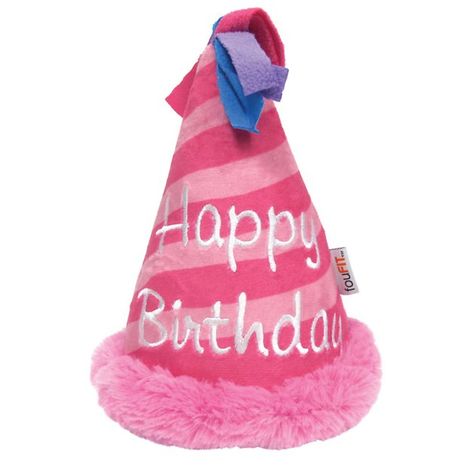 Buy fouFIT Birthday Hat Crinkle Plush Dog Toys, Pink at Chewy.com. FREE shipping and the BEST customer service! Ice Cream Pink, Happy Birthday Dog, Soft Toy Dog, Fun Hat, Dog Birthday Cake, Ideal Toys, Pink Cups, Birthday Toys, Cute Birthday Cakes