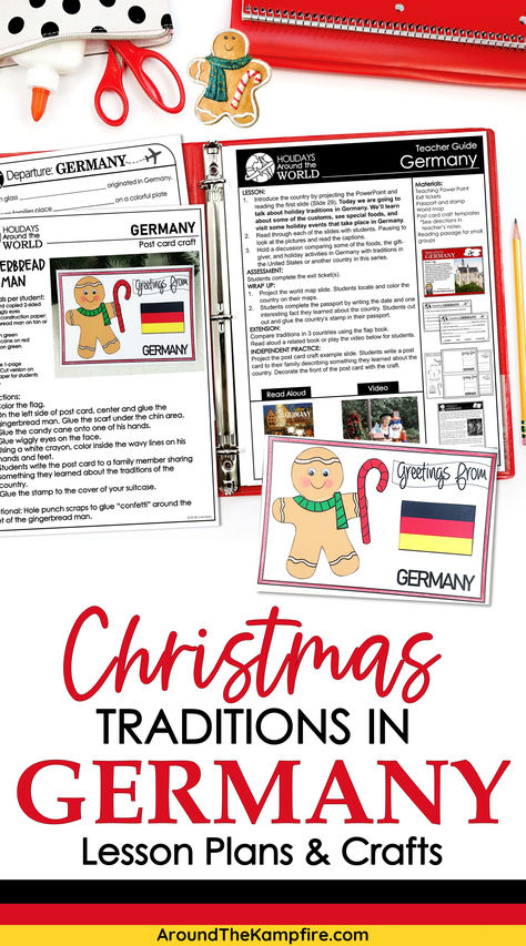 Lesson plans for teaching Christmas holiday traditions in Germany activities and crafts for kids Christmas In Germany Traditions, Christmas In Germany Craft, German Christmas Traditions For Kids, German Christmas Games, German Christmas Crafts For Kids, Christmas In Germany Crafts For Kids, German Crafts For Kids, Christmas In Germany For Kids, Germany Activities