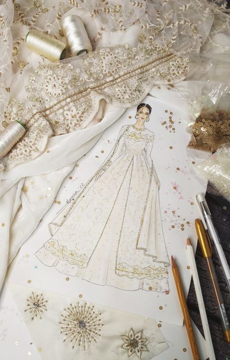 Embroidered Fashion Illustration, Chikankari Fashion Illustration, Indian Wear Sketches, Indian Wear Illustration Sketch, Anarkali Illustration Sketch, Indian Wear Fashion Illustration, Indian Fashion Design Sketches, Indian Fashion Sketches, Indian Fashion Illustration Sketches