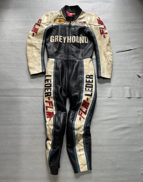 vintage west germany flm greyhound racing suit motorcycle Suit Motorcycle, Greyhound Racing, Motorcycle Race Suit, Race Suit, Youtube Logo, Racing Suit, Men's Outerwear, Vintage Leather Jacket, Vintage Motorcycle