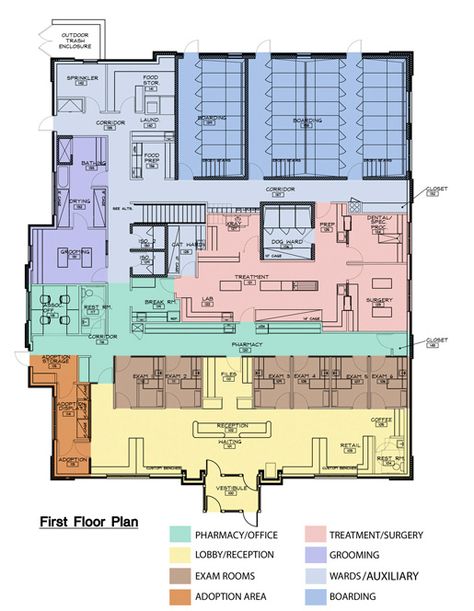 Hospital Floor Plan, Animal Shelter Design, Hospital Ideas, Future Veterinarian, Hotel Pet, Hospital Plans, Dog Boarding Kennels, Vet Hospital, Vet Office