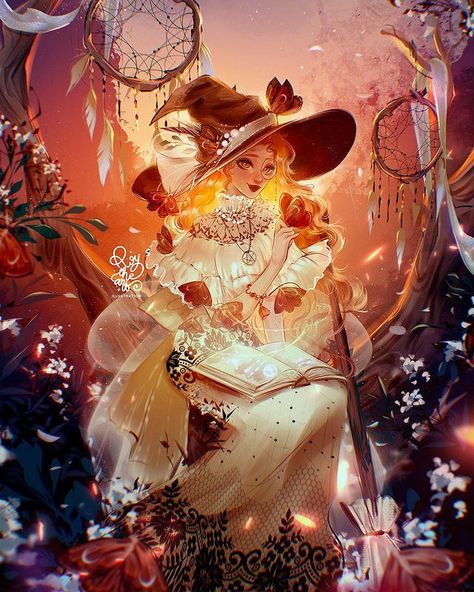 Witch Anime Art, Anime Witch Art, Beautiful Witch Art, Witch Fantasy Art, Witch Girl Art, Roy The Art, Dream Witch, Star Witch, Aristocratic Style