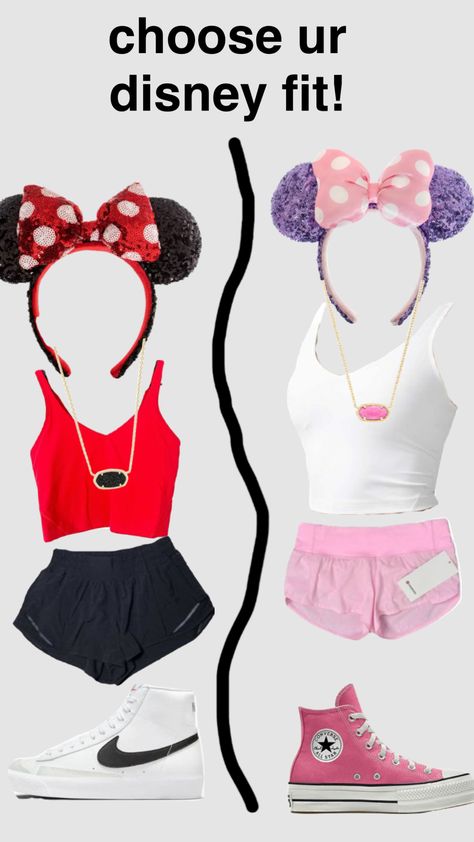 Preppy Disney Outfit Ideas, Disney Word Outfit Ideas, Matching Disney Outfits Best Friends, Vacation Outfits Florida Disney, Disney Outfits Best Friends, Disney Outfits With Ears, Disney Outfit Inspo Springtime, Aesthetic Disney World Outfits, Disneyland Character Outfits