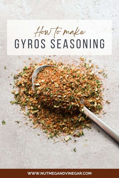 Greek Chicken Rub, Steak Gyros Marinade, Gyros Seasoning Recipe, Gyro Spice Blend, Greek Chicken Spices, Homemade Greek Seasoning, Chicken Gyro Seasoning, Gyro Meat Seasoning, Gyros Spice Recipe