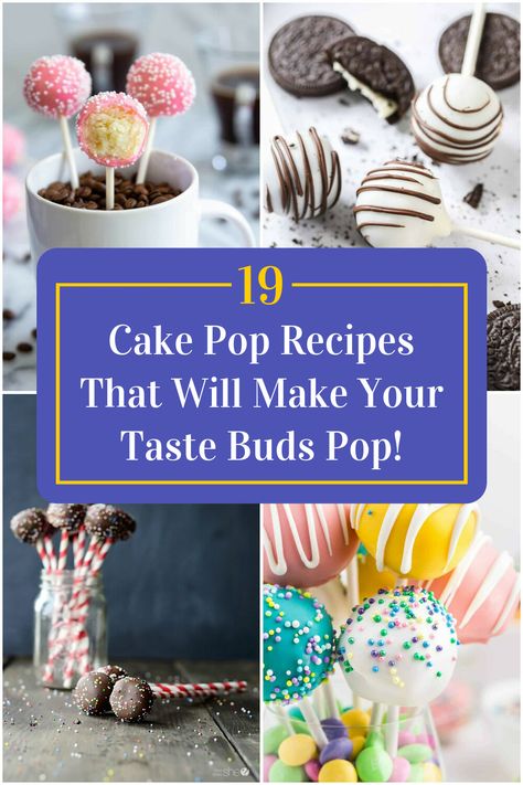 Collage of 4 cake pop recipes. Best Cake Pop Recipe Cakepops, Cakepop Flavors Ideas, Cake Pop Flavors Recipes, Cake Pop Flavor Ideas, Cake Pops Flavors, Flavored Cake Pops, Cakepops Recipe, Cakepops Ideas, 19 Cake