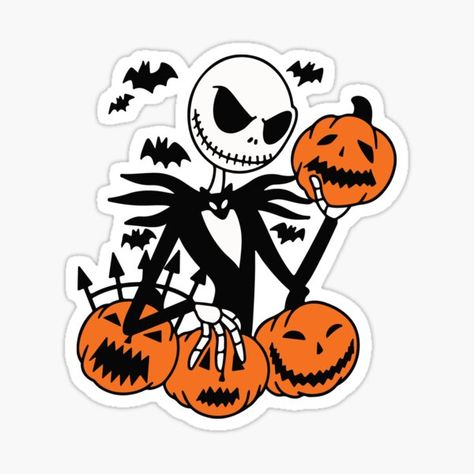 Nightmare Before Christmas Stickers, Agenda Digital, Jack Skellington Pumpkin, Imprimibles Halloween, Diy Mickey Ears, Skeleton Sticker, Christmas Jack Skellington, Halloween Horror Movies, Nightmare Before Christmas Jack