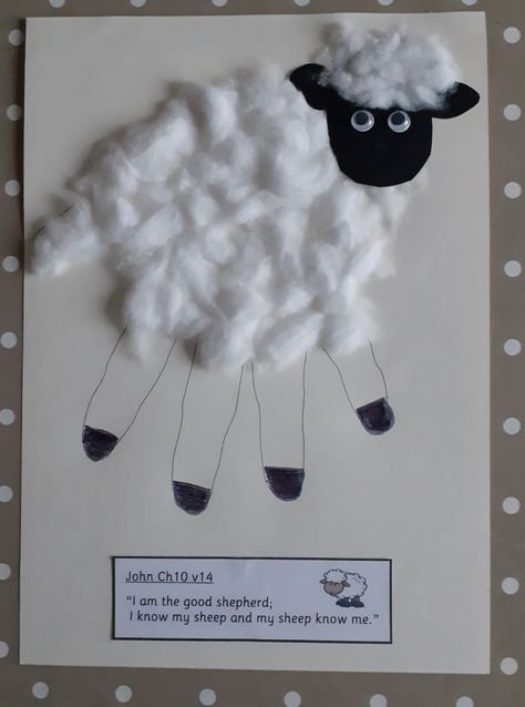 Marshmallow Sheep Craft, Sheep Bible Craft, The Lord Is My Shepherd Craft Preschool, The Parable Of The Lost Sheep Crafts, Good Shepard Craft, Sheep Preschool Craft, Sheep Activities For Kids, The Lost Sheep Craft Sunday School, Parable Of The Lost Sheep Craft